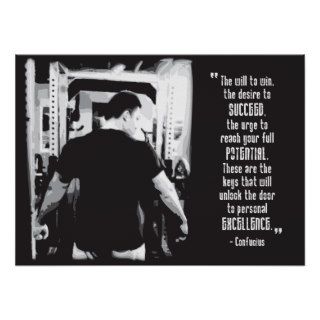 Motivational Bodybuilding Poster   Confucius Quote