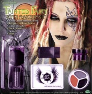 Ladies Tainted Fairy Goth Costume Makeup Kit Clothing