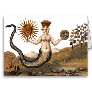 Notecard Alchemical Arts disk of the sun and moon
