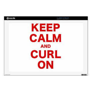 Keep Calm and Curl On Decal For 17" Laptop