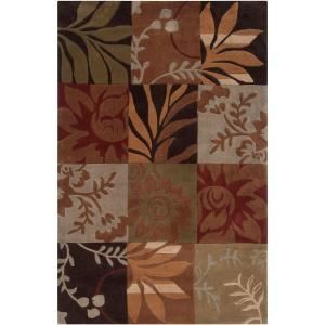 Equinox Rust and Green Polyester 2 ft. 6 in. x 8 ft. Area Rug EQN4800 268