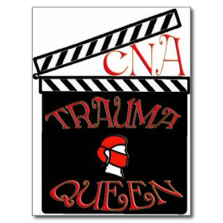 TRAUMA KING / QUEEN NURSE CNA FUNNY GIFTS POSTCARDS