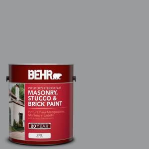 BEHR Premium 1 gal. #MS 82 Cobblestone Grey Flat Interior/Exterior Masonry, Stucco and Brick Paint 27001