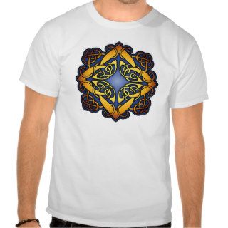 Blue and Gold Celtic Knotwork T Shirt