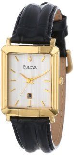 Bulova Men's 97B40 Black Tortoise Shell Leather Strap Watch Bulova Watches