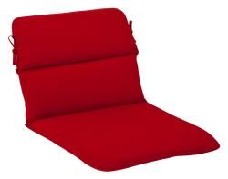 Pillow Perfect Outdoor Red Rounded Chair Cushion Pillow Perfect Outdoor Cushions & Pillows