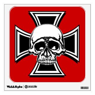 Iron Cross Military Emblem Skull Design by Beatty Room Decal