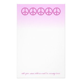 Carleigh's Pink Peace Bling stationary Stationery