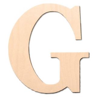 Design Craft MIllworks 8 in. Baltic Birch Classic Wood Letter (G) 47150