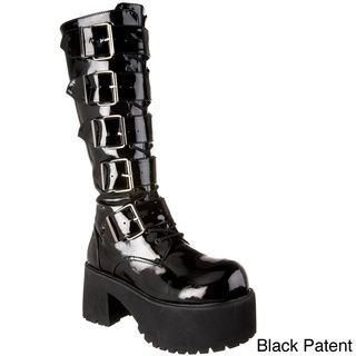 Demonia Men's 'Ranger 318' Black 5 buckle Platform Boots Demonia Boots