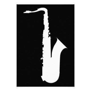 saxophone silhouette personalized announcements