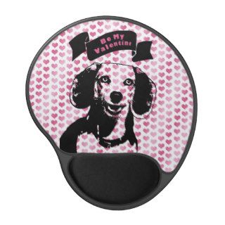 Valentines   Beagle Dog Silhouette Gel Mouse Mat