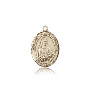Free Engraving Included Medal 14k Gold O/L Our Lady of the Railroad Medal 3/4" 8247KT w/o Chain w/Box Jewelry
