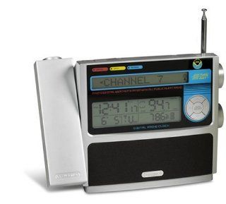 Honeywell PCR507W NOAA Weather Alert/All Hazard S.A.M.E FM Radio with Atomic Projection Clock   Alarm Clock Projection