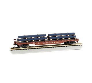 Bachmann Trains Seaboard Flat Car With Steel Load Ho Scale Toys & Games