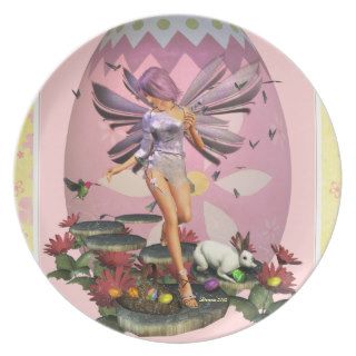 Spring Garden Fairy  Decorative Art Plate