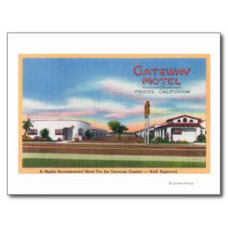 Exterior View of the Gateway MotelMerced, CA Postcard