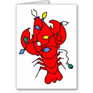 Lobster In Lights, Holiday Lights #671 Card