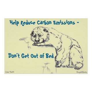 Despair Bear Poster   Reduce Carbon Emissions