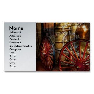Fireman   One day, a long time ago Business Card Templates