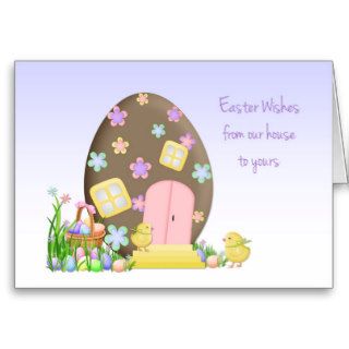 Easter Egg House Greeting Card