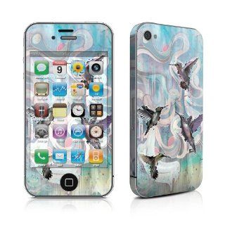 Hummingbirds Design Protective Decal Skin Sticker (High Gloss Coating) for Apple iPhone 4 / 4S 16GB 32GB 64GB Cell Phones & Accessories