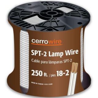 Cerrowire 250 ft. 18  Gauge 2 Conductor Silver Lamp Wire 252 1015G3