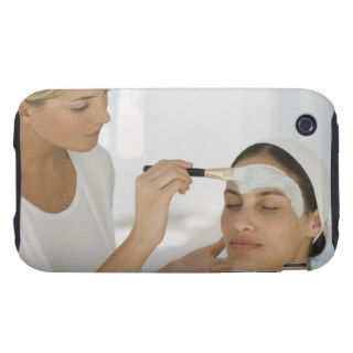 Woman getting beauty mud mask iPhone 3 tough cases