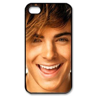 Custom Zac Efron Cover Case for iPhone 4 WX7827 Cell Phones & Accessories