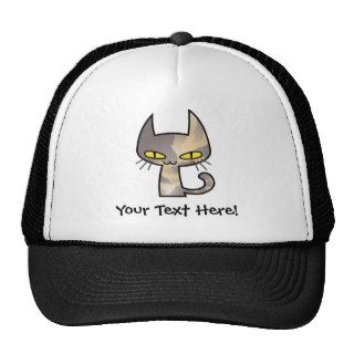 Cartoon Cat (dilute tortoiseshell short hair) Mesh Hats