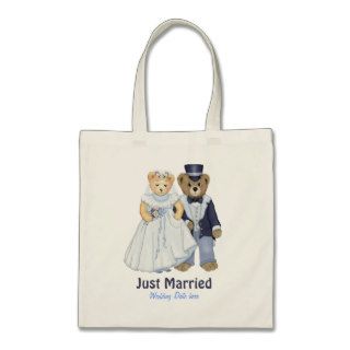Teddy Bear Wedding   Customize Canvas Bags