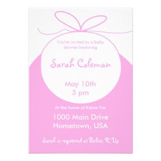 Pink Bib Custom Invitation