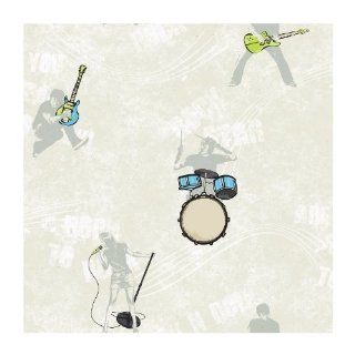 York Wallcoverings CK7788SMP Candice Olson Kids Rocker Silhouettes Wallpaper Memo Sample, 8 Inch x 10 Inch    