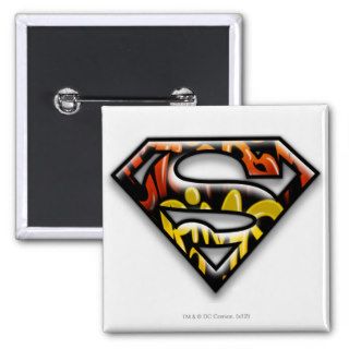 Black Outline Graffiti Superman Logo Pins