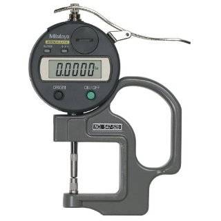 Mitutoyo 547 528 Digimatic IDS Thickness Gage, Universal Interchangeable Anvils, 0 0.47"/0 12mm Range, 0.0005"/0.01mm Resolution, +/ 0.001" Accuracy Thickness Gauges