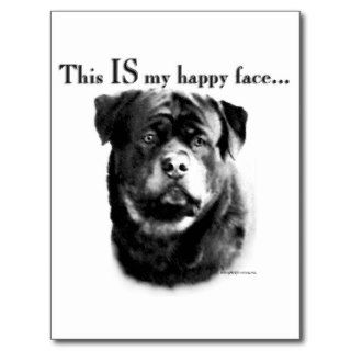 Rottweiler Happy Face Postcards