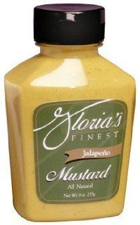 Woeber'Gloria's Jalapeno Mustard   9oz.  Mustard Spices And Herbs  Grocery & Gourmet Food