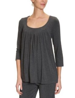 DKNY Seven Easy Pieces 3/4 Sleeve Pleated Top (Y247595) XL/Charcoal