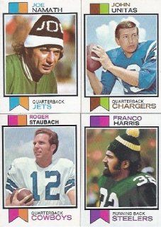 1973 Topps Football Complete 528 Card Set Exmt to Nrmt to Mint   Contains Franco Harris Rookie, Hall of Famers Joe Namath , Johnny Unitas, Roger Staubach and Many More Sports Collectibles