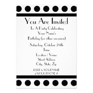 Black and White Party Invitation