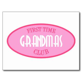 First Time Grandmas Club (Pink) Postcards