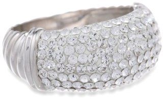 Sterling Silver Swarovski Elements Crystal, Rhodium Plated Ring Jewelry