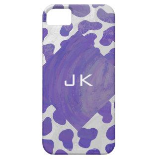 Dalmatian Purple and White Print iPhone 5 Case
