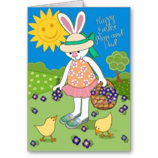 Happy Easter Mom & Dad Greeting Cards