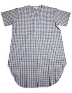 Munsingwear   Mens Short Sleeve Plaid Broadcloth Nightshirt, Blue 30586 XX Large at  Mens Clothing store