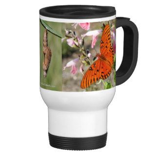 Gulf Fritillary Butterfly Lifecycle Thermal Cup Coffee Mug