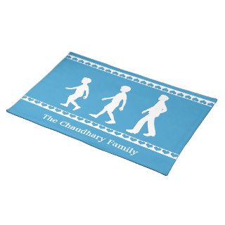 3 Brothers Paper Cut Out Style Boys Place Mat