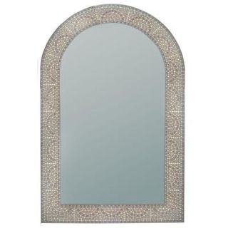 Deco Mirror 23 in. x 35 in. Earthtone Mosaic Arch Mirror 9651