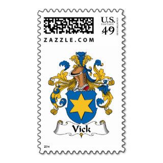 Vick Family Crest Postage Stamps