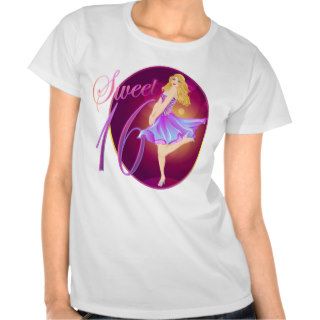 Sweet 16 glamorous pretty girl  purple t shirts
